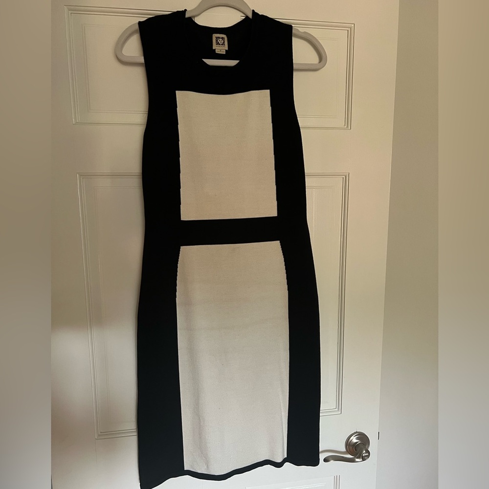 Anne Klein Black and White Sweater Dress